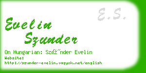 evelin szunder business card